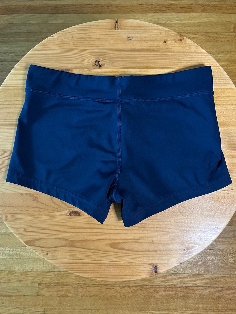 Nike Dry Fit Women's Navy Blue Athletic "Booty" Shorts. Size Small. Low Rise. - Picture 3 of 7